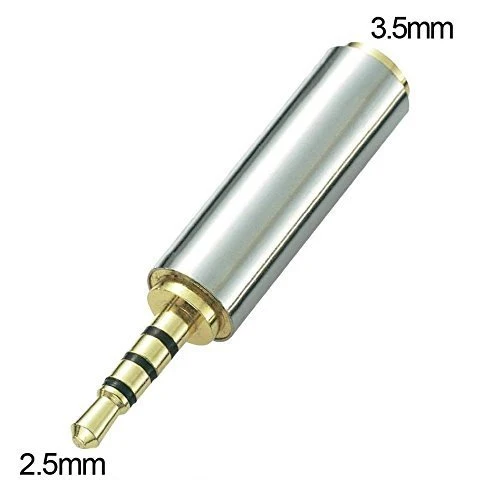(2 Pack) Gold Plated 2.5mm Male to 3.5mm Oro 2.5 mm maschio a Femmina
