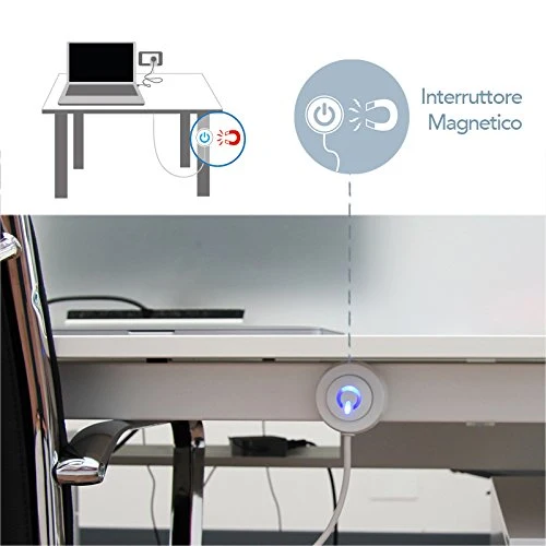 Electraline 70060 Adattatore con Interruttore Magnetico Luminoso...