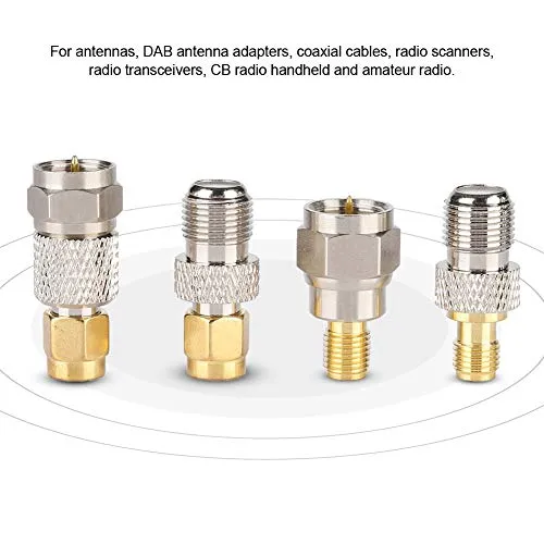 Connettore Antenna Portatile In Ottone Da 4 Pezzi, Adattatore Convertitore...