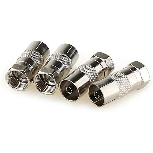 JEEUE 4PCS Presa femmina RF a tipo F Convertitore adattatore TV f - F m -4P