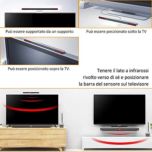 Satohom Barra Sensore Infrarossi a Raggi con Filo Ricevitore Sostituzione...