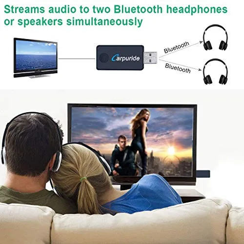 Carpuride Trasmettitore Bluetooth per cuffie TV PC bluetooth transmitter-1