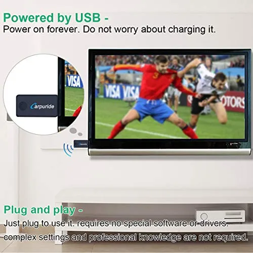 Carpuride Trasmettitore Bluetooth per cuffie TV PC bluetooth transmitter-1