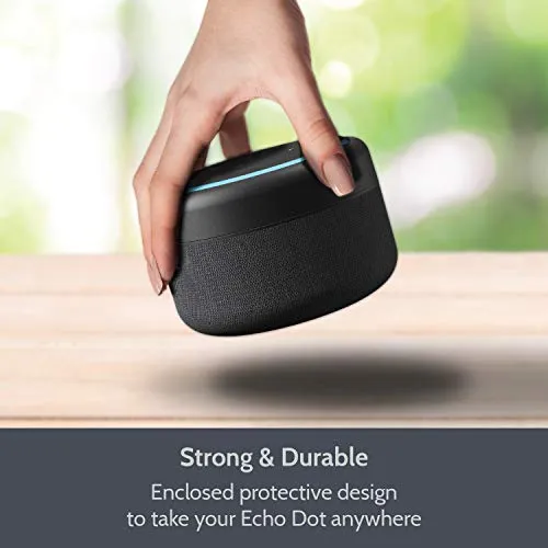 Batteria per Echo Dot 3a Generazione - Base Portatile 12 Ore di Nero