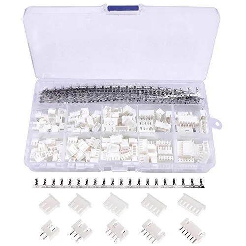 460pcs JST Connettore Kit con 2,54mm JST-XH 2/3/4/5/6 Pin Maschio + Femmina...