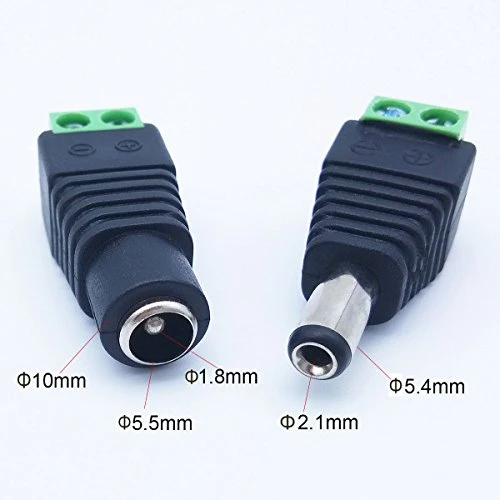 MZMing [12 Paia] 12V Maschio Femmina Connettori Elettrici DC Adattatore...