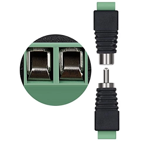 kwmobile set 5x adattatore RCA - sdoppiatore con attacco cinch - presa a 2...