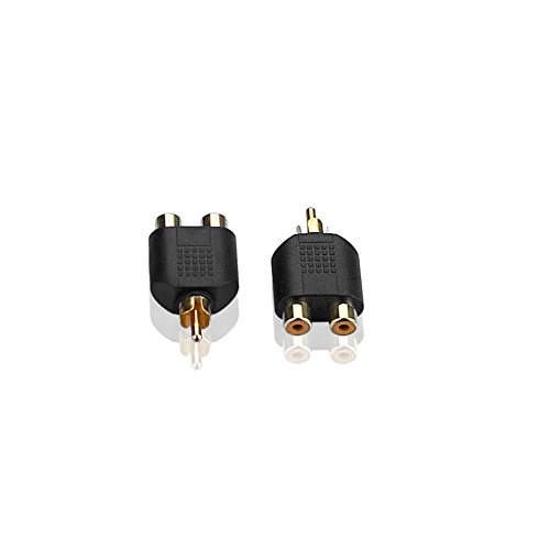 SIENOC Adattatore sdoppiatore Y RCA AV Audio 1 maschio a 2 femmina 5pezzi