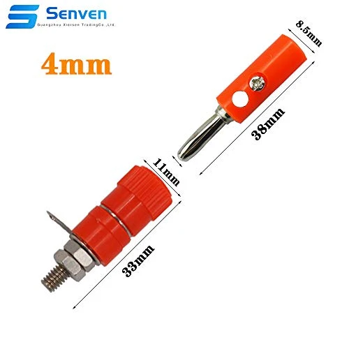 Senven 40 Pcs Connettore a banana, adattatore per morsettiera banana 4mm,...