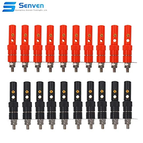 Senven 40 Pcs Connettore a banana, adattatore per morsettiera banana 4mm,...