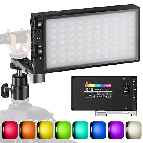 Pixel G1s RGB LED - Luce video integrata, 12 W, luce video, colore pieno e...