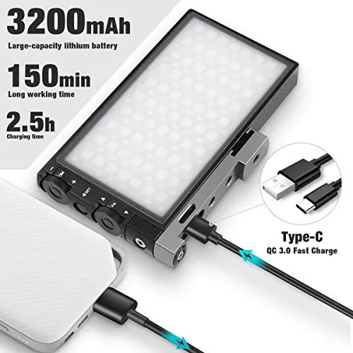 Pixel G1s RGB LED - Luce video integrata, 12 W, luce video, colore pieno e...