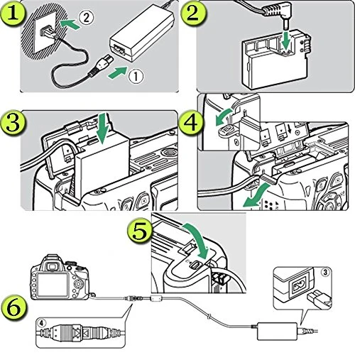 ACK-E8 - Adattatore di alimentazione CA per fotocamere Canon EOS Rebel T5i...