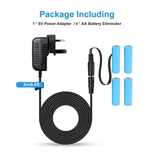 AIEVE - 6V 4 x AA Alimentatore per adattatore eliminatore batteria Nero