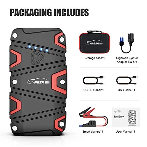YABER Avviatore Emergenza per Auto, 1200A 15000mAh Batteria Auto...