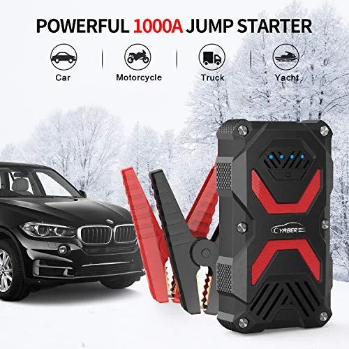 YABER Avviatore Emergenza per Auto, 1000A 13800mAh Batteria Auto...