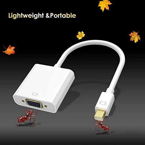 TOPELEK Mini Displayport/Thunderbolt a VGA Placcato Oro Cavo Thunderbolt...