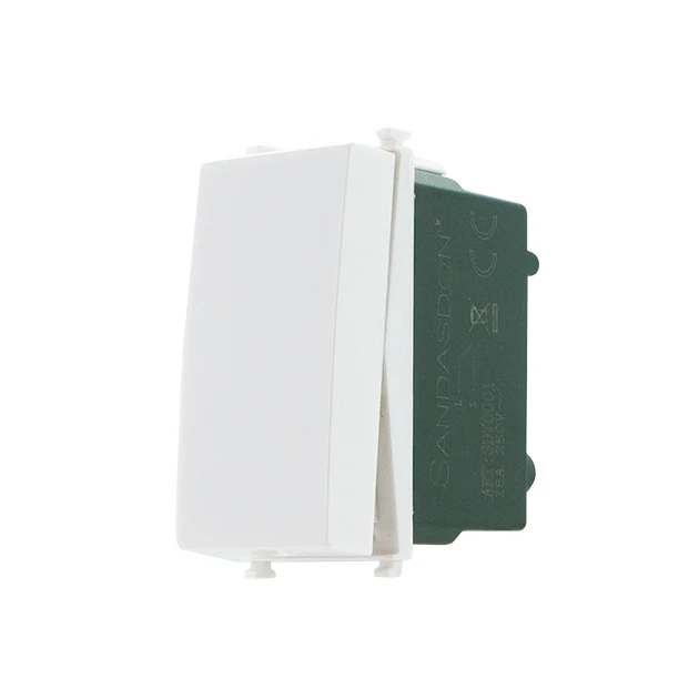 SANDASDON SD70003 Deviatore 1P 16A Unipolare Bianco Compatibile Vimar Plana