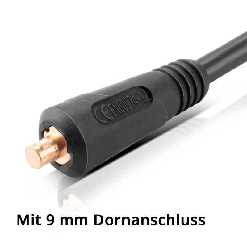STAHLWERK MMA | ARC Elektrodenhalter bis 200 A Schweißzange | Elektrodenzange | Elektrodenklemme für Schweißgeräte inklusive 8 m Schweißkabel aus reinem Kupfer mit 25 mm² und 9 mm Stecker