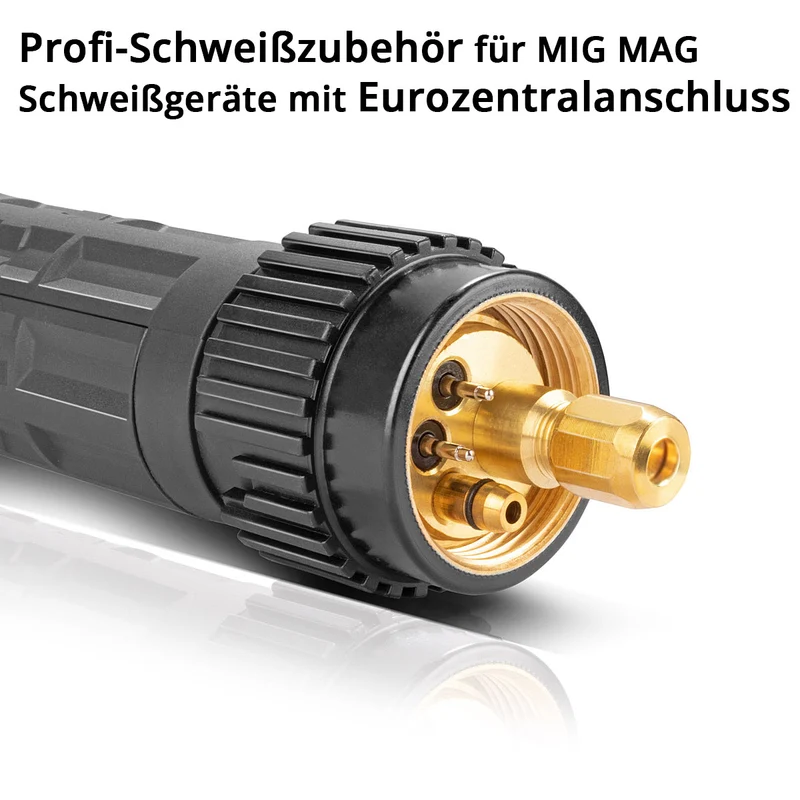 STAHLWERK AK25 | MB25 Schweißbrenner inklusive 4 m Schlauchpaket, Profi-Schweißzubehör für MIG MAG Schutzgas Schweißgeräte mit Eurozentralanschluss