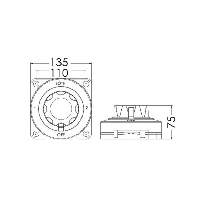 Interruttore/deviatore per batterie Selecta 175A