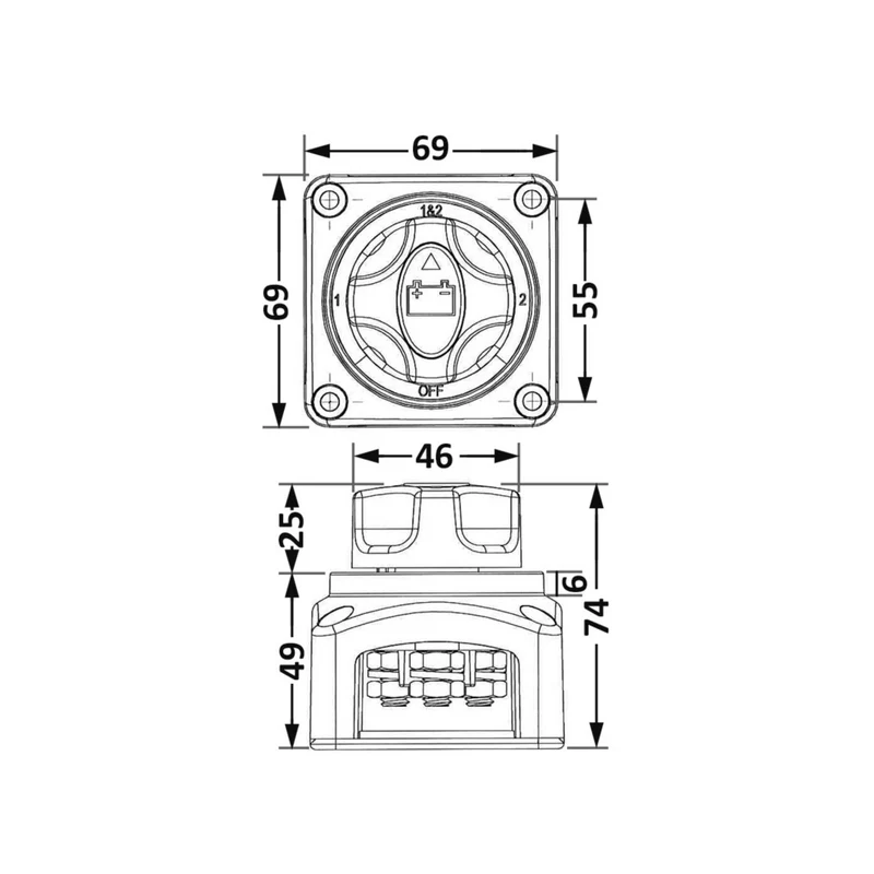 Deviatore 100A/300A continuo/intermitente staccabatteria