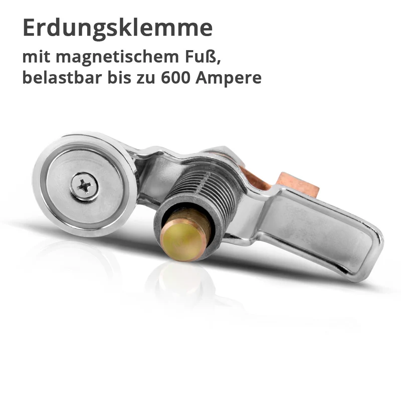 STAHLWERK Magnetische Erdungsklemme EC-600 ST / Masseklemme / Massemagnet für Schweißgeräte und Plasmaschneider bis 600 A