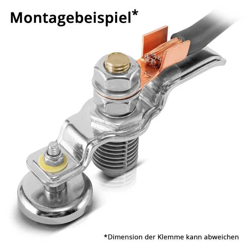 STAHLWERK Magnetische Erdungsklemme EC-200 ST / Masseklemme / Massemagnet für Schweißgeräte und Plasmaschneider bis 200 A