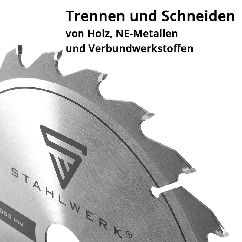 STAHLWERK Universal Sägeblatt 210 x 2,6 / 30 mm mit 25,4 mm Adapterring, für KS-210 ST Trennsäge und vergleichbare Geräte mit entsprechender Aufnahme hervorragende Schneideigenschaften, verschleißfest und langlebig