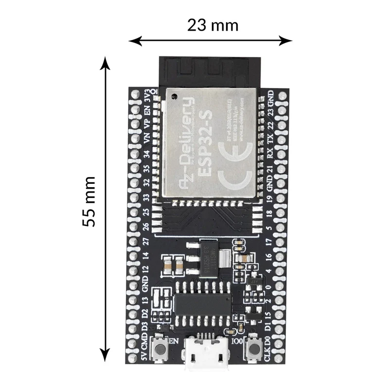 ESP32S Dev Kit C V4 NodeMCU WLAN Development Board compatible with Arduino (successor module of ESP32S Dev Kit C V2)