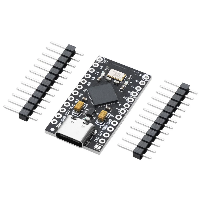 AZ-ProMicro-Board ATMEGA32U4 5V/16MHZ Development Board Microcontroller Module with Bootloader IDE Development Board with 2 Row Pin Header USB C