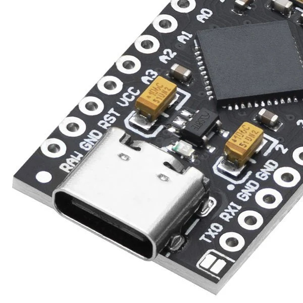 AZ-ProMicro-Board ATMEGA32U4 5V/16MHZ Development Board Microcontroller Module with Bootloader IDE Development Board with 2 Row Pin Header USB C