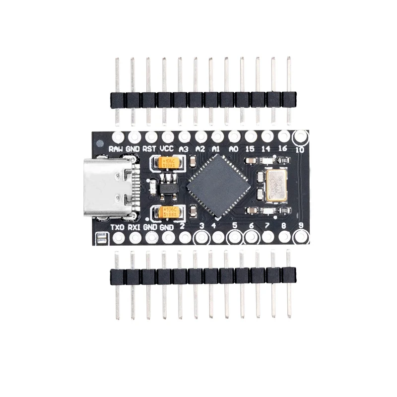 AZ-ProMicro-Board ATMEGA32U4 5V/16MHZ Development Board Microcontroller Module with Bootloader IDE Development Board with 2 Row Pin Header USB C