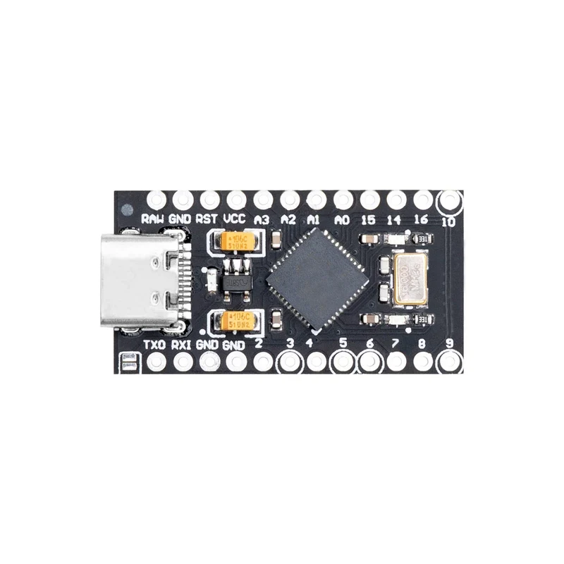 AZ-ProMicro-Board ATMEGA32U4 5V/16MHZ Development Board Microcontroller Module with Bootloader IDE Development Board with 2 Row Pin Header USB C