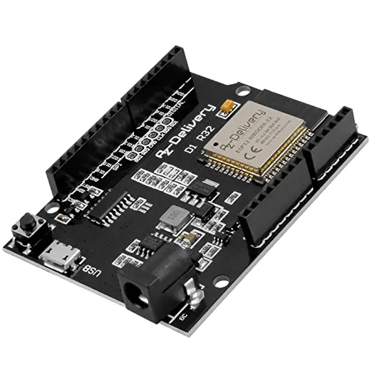 AZDelivery ESP32 NodeMCU D1 R32 WLAN development board with CH340G and WiFi + Bluetooth IoT with micro USB compatible with Arduino including e-book.