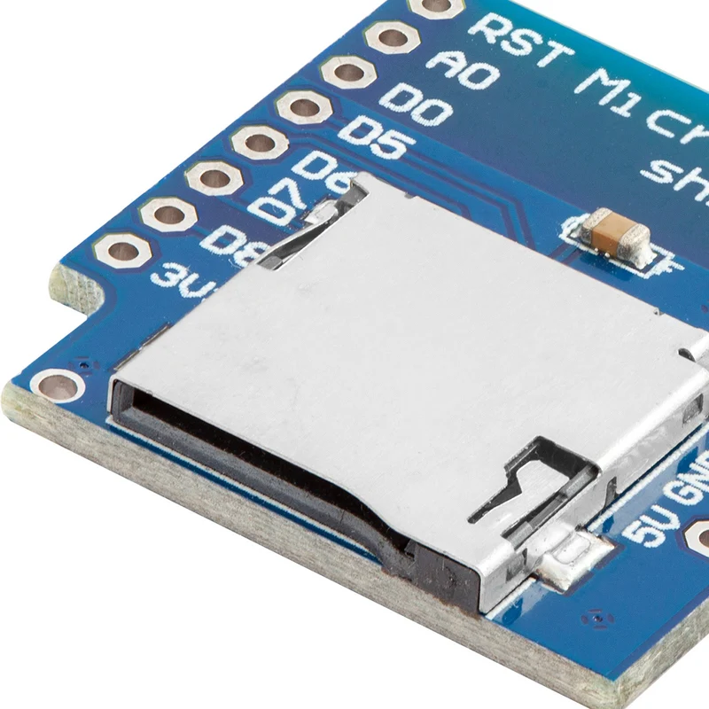 Micro SD Card D1 Mini Shield Adapter - 8 Pin 3.3V SD Card Reader Module with SPI Interface, Compatible with Arduino