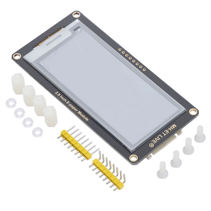 "2.9 inch EPAPER Display Module, 296x128 E-link display module, low power consumption, SPI Support, compatible with Control boards and 3.3V/5V MCU interface
