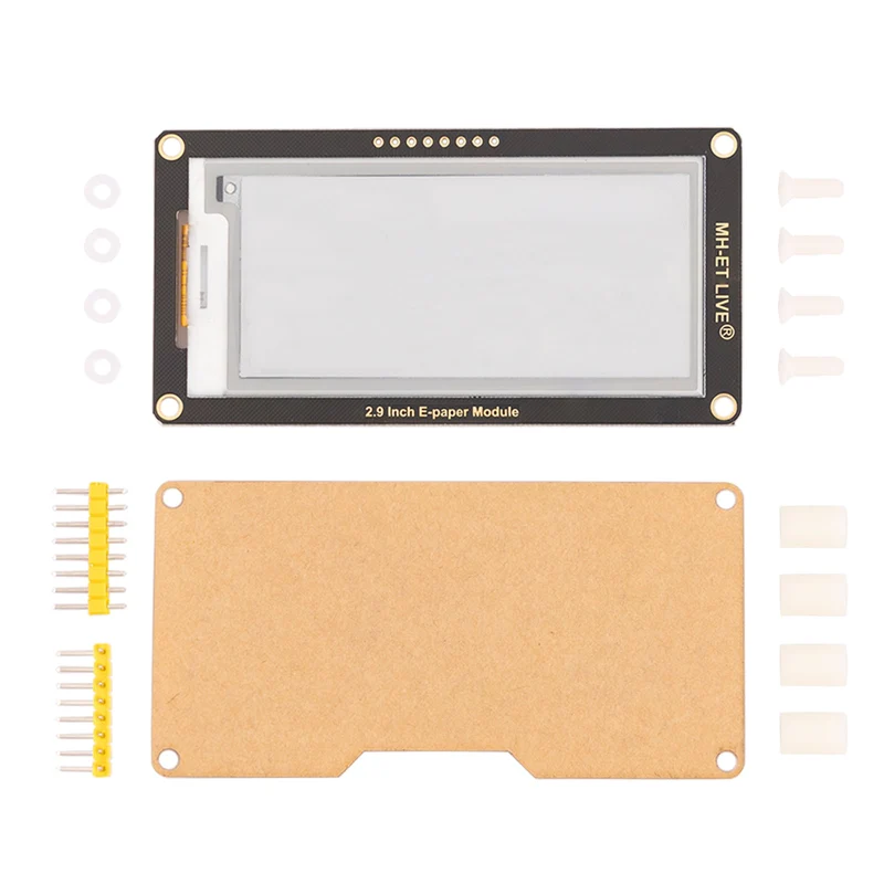 "2.9 inch EPAPER Display Module, 296x128 E-link display module, low power consumption, SPI Support, compatible with Control boards and 3.3V/5V MCU interface