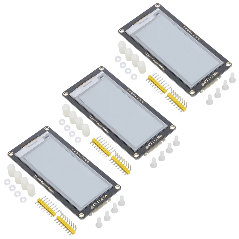 "2.9 inch EPAPER Display Module, 296x128 E-link display module, low power consumption, SPI Support, compatible with Control boards and 3.3V/5V MCU interface
