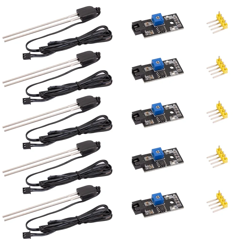 Soil moisture sensor, moisture detector and plant moisture measuring device with corrosion-resistant probe for automatic irrigation system compatible with Arduino and Raspbery Pi