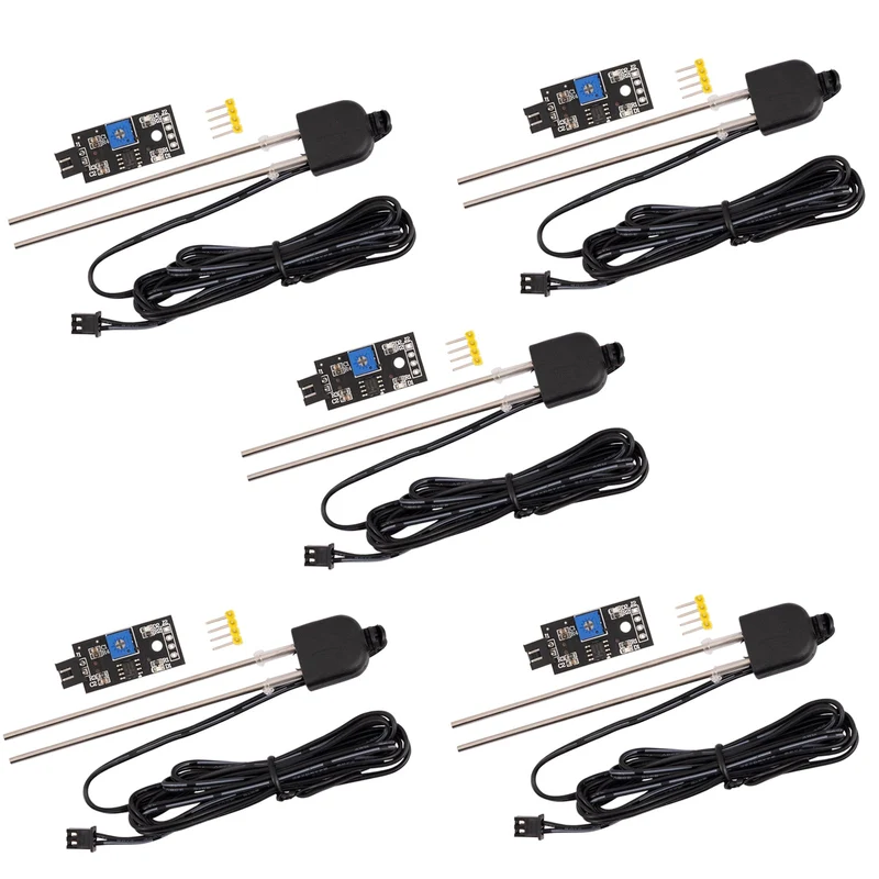 Soil moisture sensor, moisture detector and plant moisture measuring device with corrosion-resistant probe for automatic irrigation system compatible with Arduino and Raspbery Pi