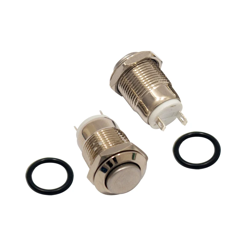 Push button 12V waterproof for horn button switch, doorbell switch, power switch, electrical devices 12mm diameter.