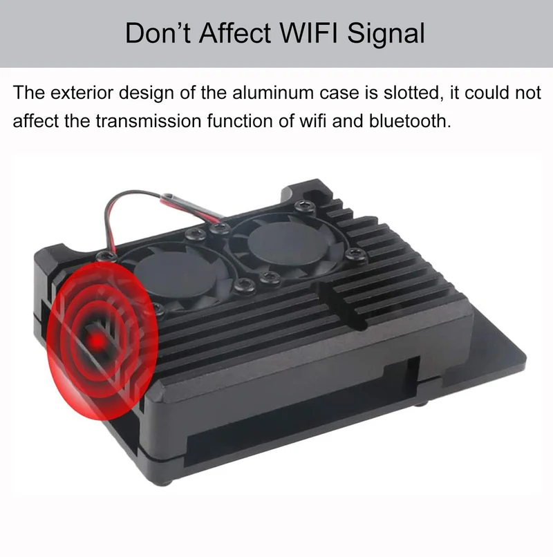 Raspberry Pi 2B / 3B / 3B + armor case, metal case with double fan aluminum alloy, integrated heat sink, radiation and rust protection for RPI 2B / 3B / 3B +.