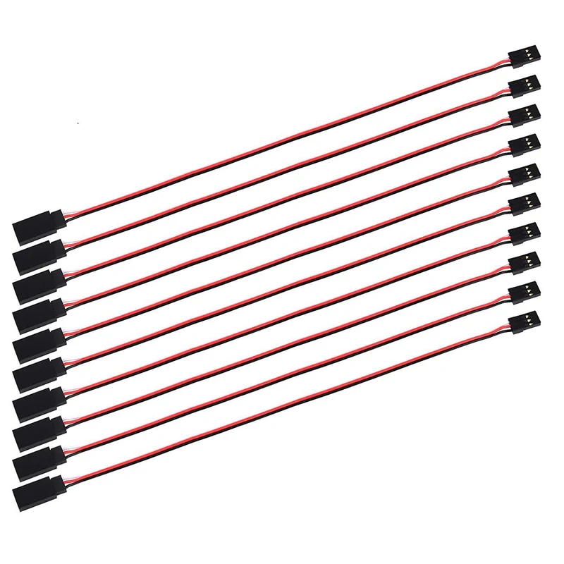 10 Pcs Servo Extension Cable Connector 320mm 12.59 inch 3 Pin Cable Male to Female JR Connector for RC Aircraft