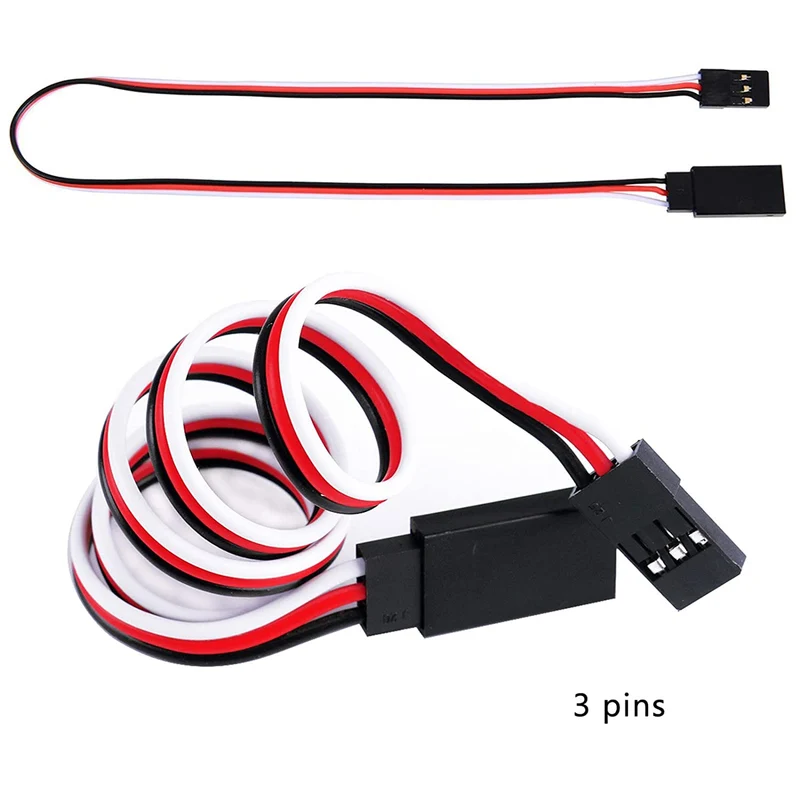 10 Pcs Servo Extension Cable Connector 320mm 12.59 inch 3 Pin Cable Male to Female JR Connector for RC Aircraft