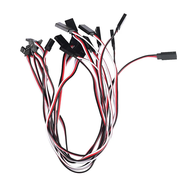 10 Pcs Servo Extension Cable Connector 320mm 12.59 inch 3 Pin Cable Male to Female JR Connector for RC Aircraft