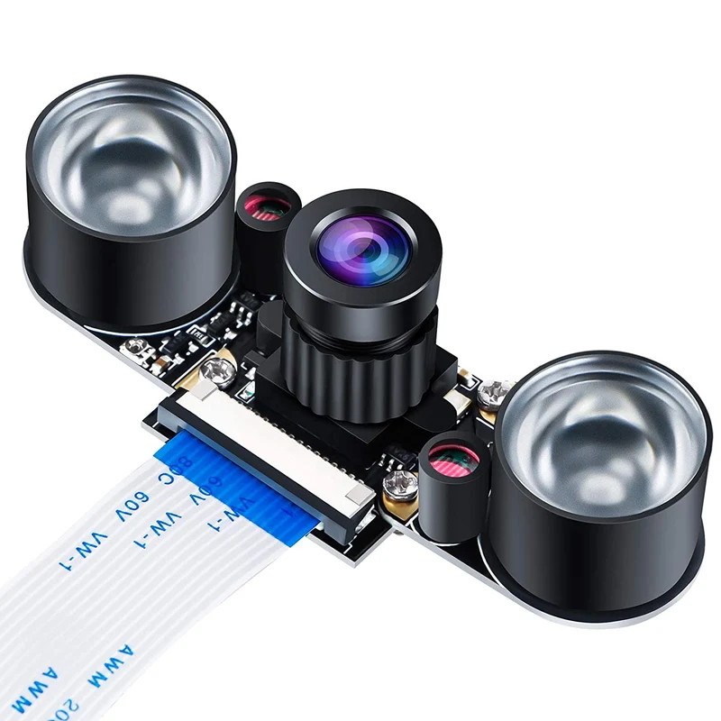 Raspberry Pi Camera Night Vision Infrared Camera Module 5MP OV5647 Webcam Adjustable Camera Video 1080p for Raspberry Pi Model 2B 2B + 3B 3B + 4B