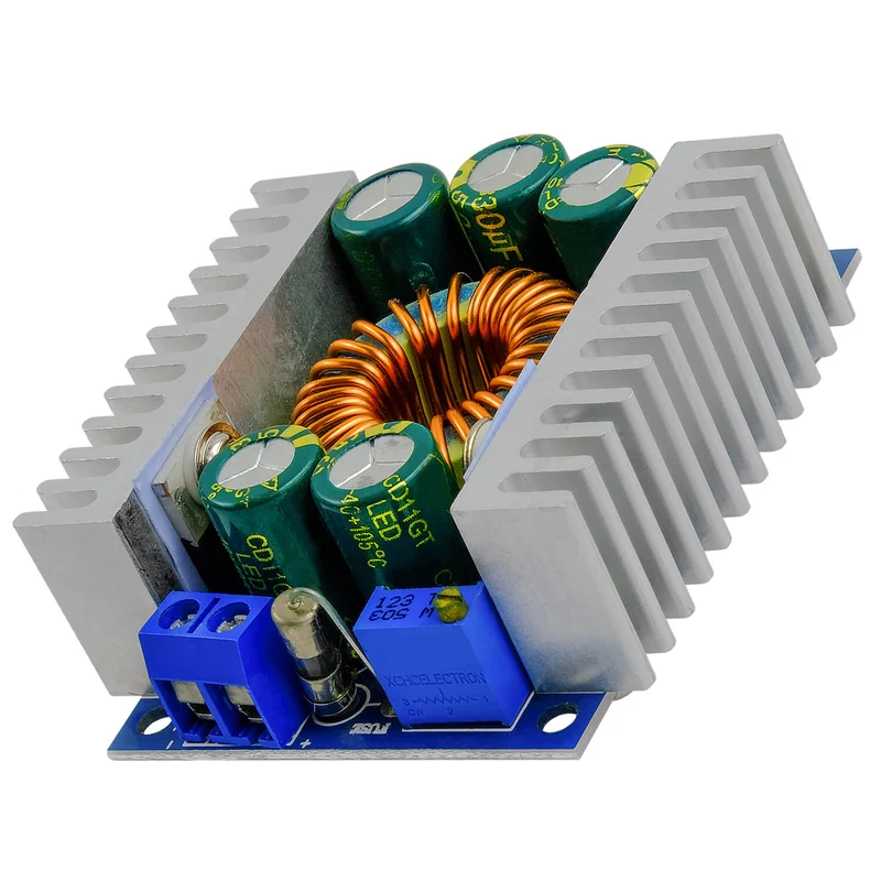 XL4016E1 DC-DC Step Down Converter, adjustable 5-40V to 1.2-36V 12A compatible with Arduino