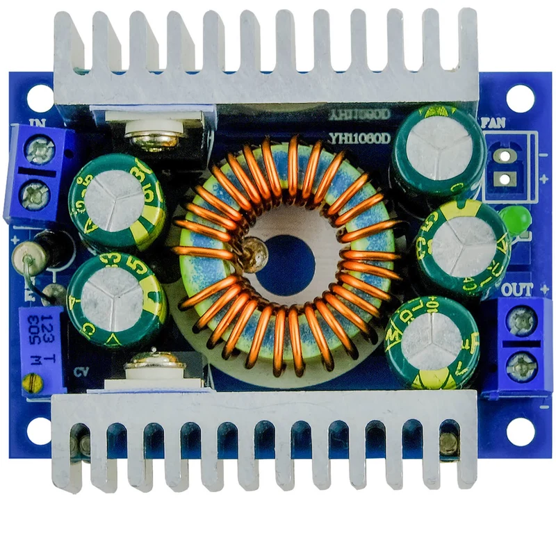 XL4016E1 DC-DC Step Down Converter, adjustable 5-40V to 1.2-36V 12A compatible with Arduino