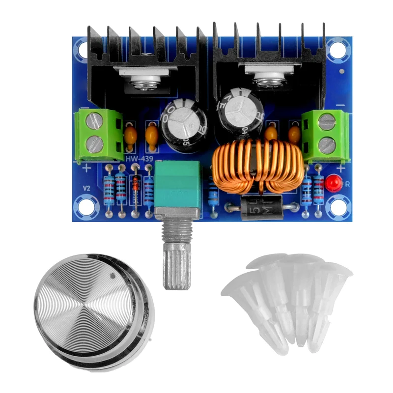 XH-M401 DC-DC Step Down Buck Converter XL4016E1, adjustable 4-40V to 1.25-36V 8A compatible with Arduino
